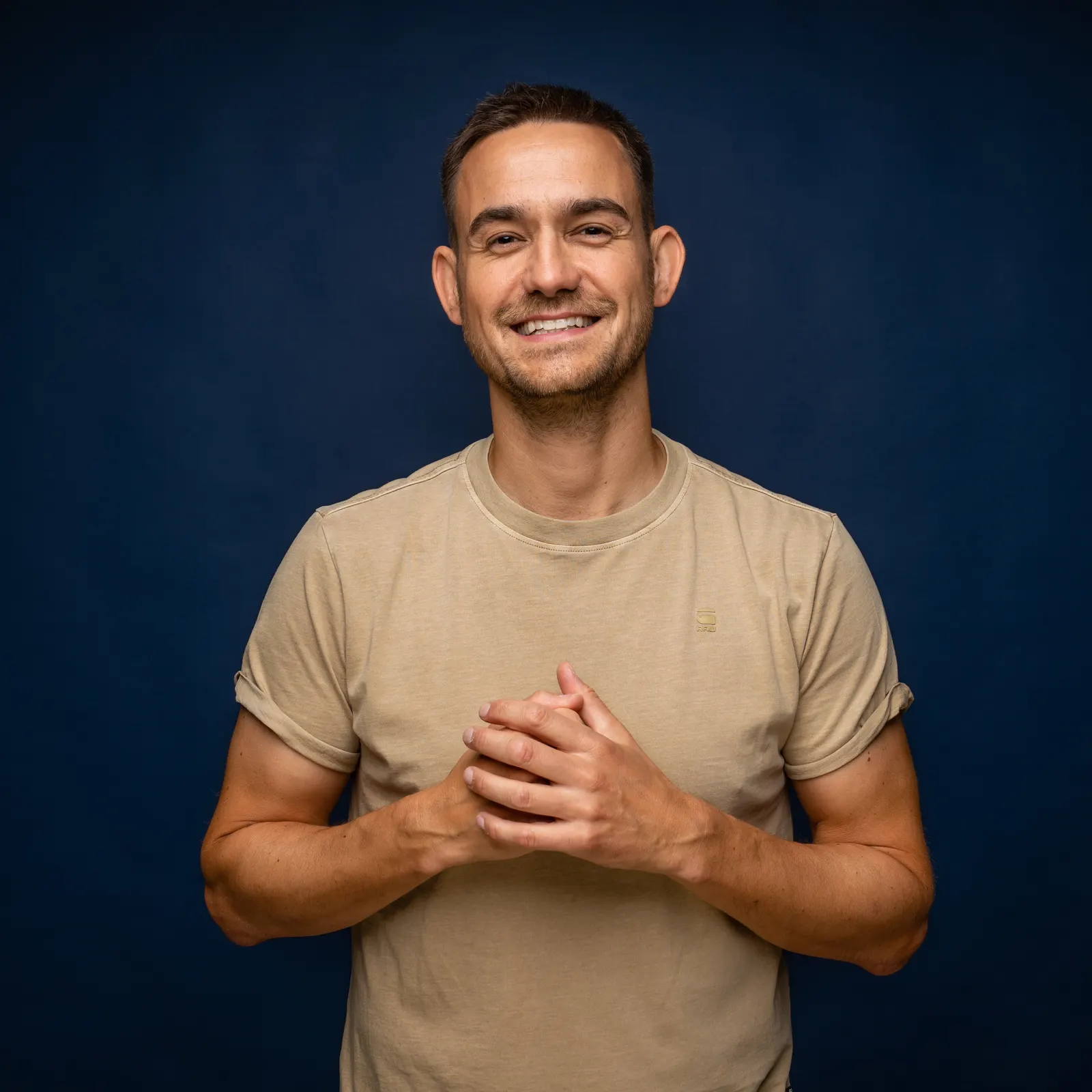 Special D. (Dennis Horstmann) smiling, portrait
