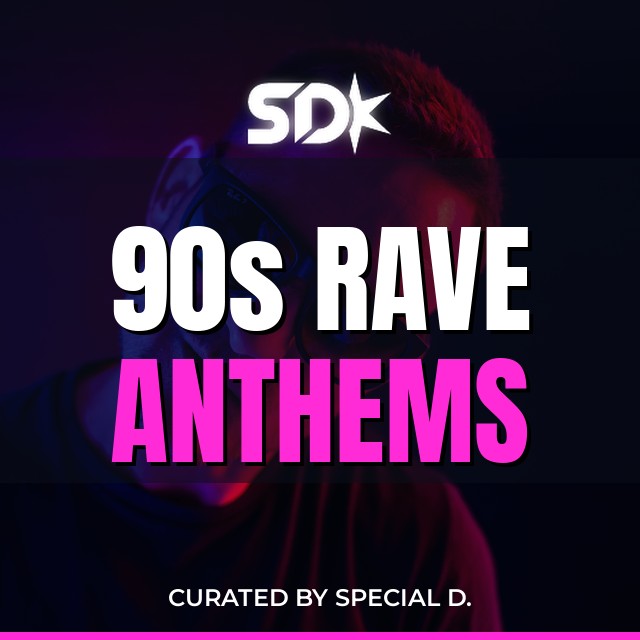90s RAVE ANTHEMS — Spotify playlist cover